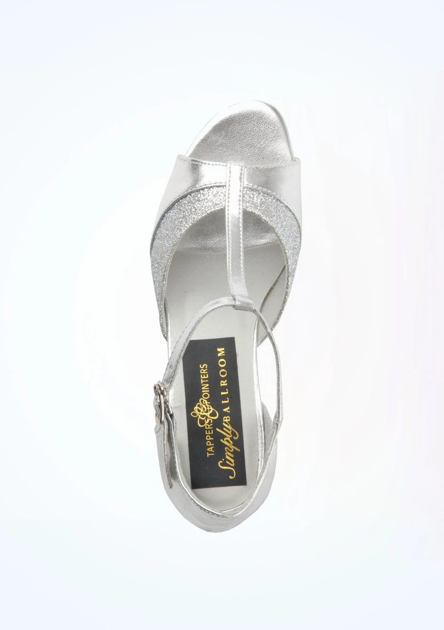 Tappers And Pointers Amber Ballroom Shoe 1 2" - Silver 2 Tappers And Pointers Amber Ballroom Shoe 1 2" - Silver - Image 2