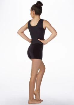 Alegra Girls Velour Gymnastics Shorts -Dance Costume Store al r5927 alegra girls velour gymnastics shorts black back 07865.1678877614