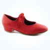 Alegra Tie Front Tap Shoe - Red