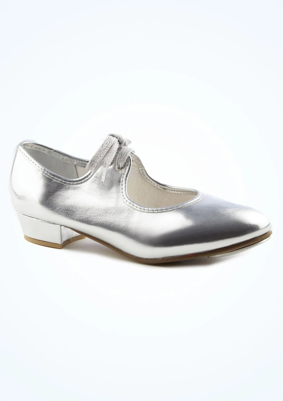 Alegra Tie Front Tap Shoe - Silver 4 Alegra Tie Front Tap Shoe - Silver - Image 4