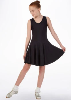 Tappers & Pointers Girl's Tank Ballroom And Latin Dress 10 Tappers & Pointers Girl's Tank Ballroom And Latin Dress -Dance Costume Store ballroom1 tappers pointers tank ballroom and latin dress black front 19583.1678886265