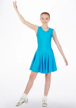 Tappers & Pointers Girl's Tank Ballroom And Latin Dress 11 Tappers & Pointers Girl's Tank Ballroom And Latin Dress -Dance Costume Store ballroom1 tappers pointers tank ballroom and latin dress blue front T 89463.1692922066