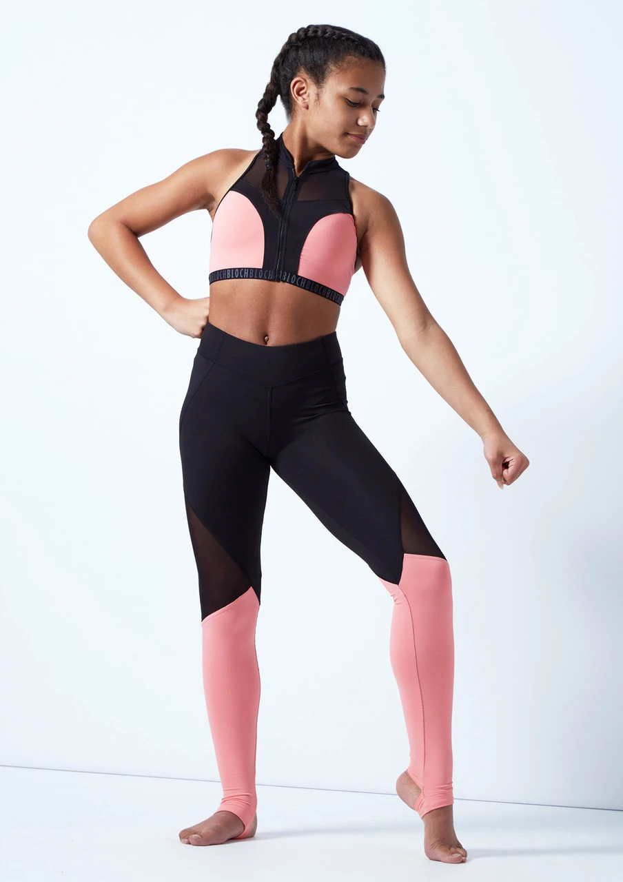 Bloch Teen Panelled Dance Leggings 2 Bloch Teen Panelled Dance Leggings - Image 2