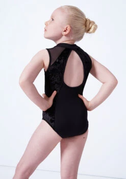 Bloch Girls Madinsson Zip Front Tank Leotard -Dance Costume Store blcl1035 black close up back 81977.1675901673