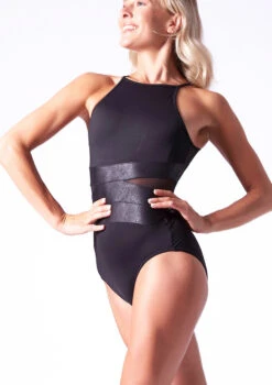 Bloch Antonia Leather Look Halter Leotard 7 Bloch Antonia Leather Look Halter Leotard -Dance Costume Store bll0567 black front t 08773.1698711692