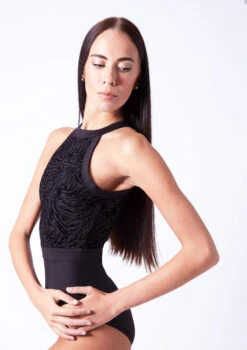 Bloch Kayla Halter Leotard -Dance Costume Store bll1085 black front 3 78124.1698399569