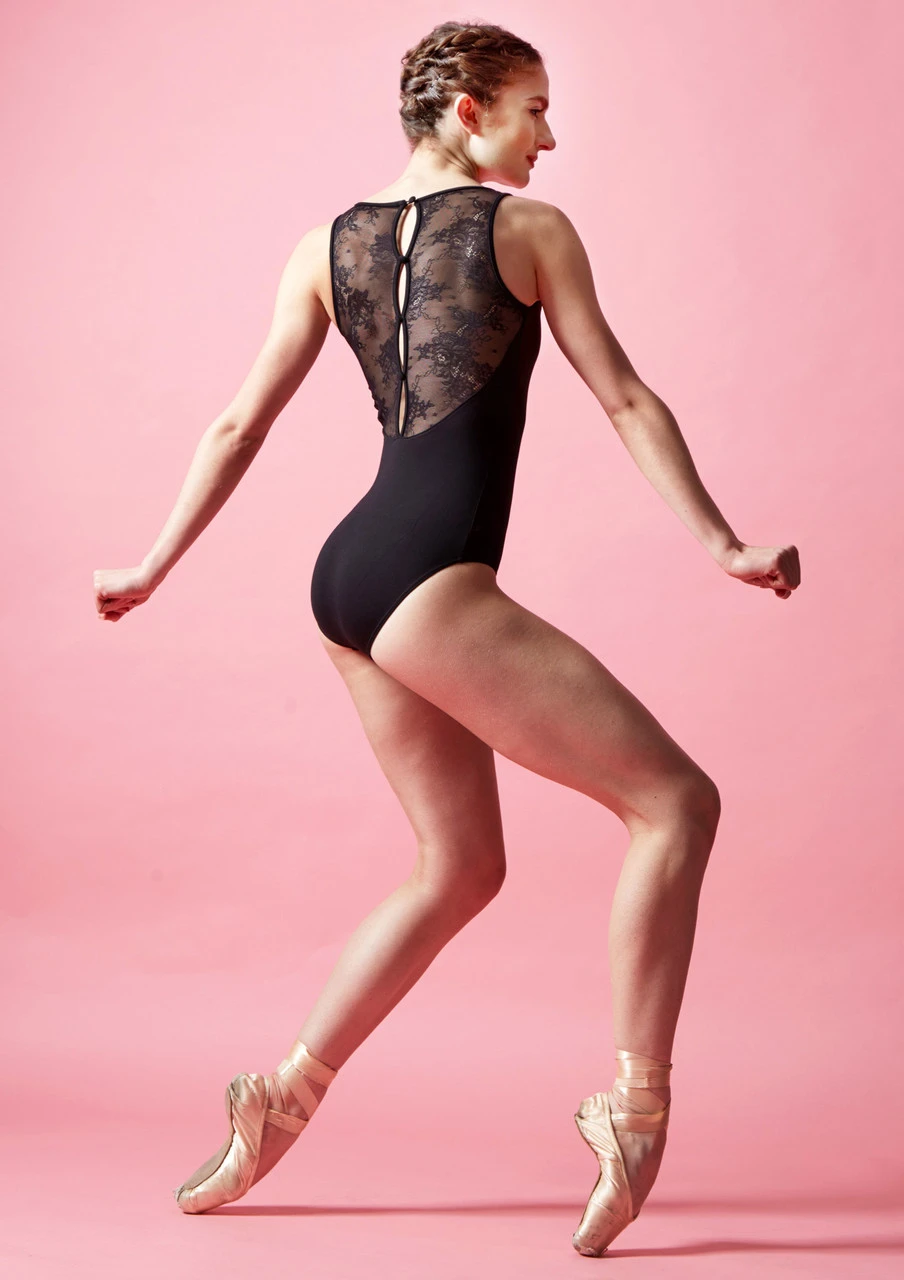 Bloch Fresia Lace Back Leotard - Black 1 Bloch Fresia Lace Back Leotard - Black
