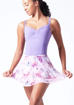 Bloch Floral Print Skirt - Pink -Dance Costume Store blr0241 pink front t 53026.1696549634