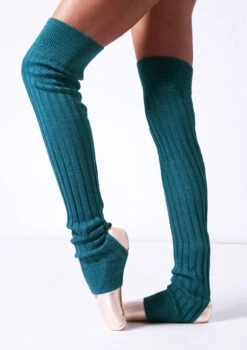 Aspen Thigh High Leg Warmer -Dance Costume Store blw1170 teal side t 13601.1698711747