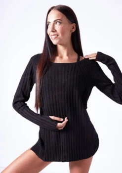 Bloch Amore Open Back Jumper -Dance Costume Store blz1069 black front 3 67801.1698711756