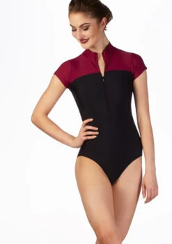 Ballet Rosa Short Sleeve Contrast Leotard -Dance Costume Store br eriko ballet rosa short sleeve contrast leotard red front thumbnail T 73874.1698802957