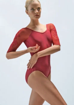 Ballet Rosa Aly Low Pinch Back Half Sleeve Leotard -Dance Costume Store br aly low pinch back half sleeve leotard front red 4t 94831.1698802104