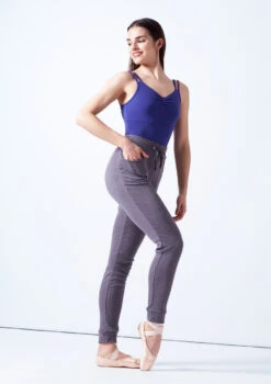 Ballet Rosa Drawstring Cuffed Pants -Dance Costume Store brlazuli grey front 1 66166.1678926827