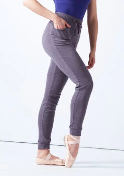 Ballet Rosa Drawstring Cuffed Pants -Dance Costume Store brlazuli grey front t 55683.1698803368