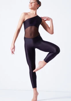 Ballet Rosa One Shoulder Unitard - Black 9 Ballet Rosa One Shoulder Unitard - Black -Dance Costume Store brmagali black front t 41062.1698803761