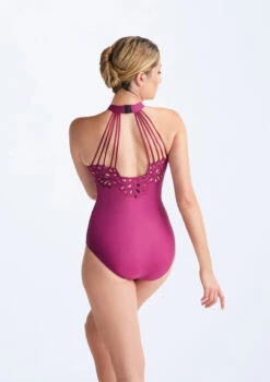 Ballet Rosa Via Laser Cut Floral Halter Leotard 6 Ballet Rosa Via Laser Cut Floral Halter Leotard -Dance Costume Store brvia cerise back 17924.1686007154
