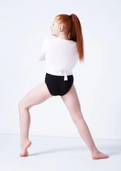 Capezio Class Kids Crossover Ballet Wrap 21 Capezio Class Kids Crossover Ballet Wrap -Dance Costume Store cad850c white back 06108.1689290834
