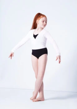 Capezio Class Kids Crossover Ballet Wrap 20 Capezio Class Kids Crossover Ballet Wrap -Dance Costume Store cad850c white front 2 90053.1689290835