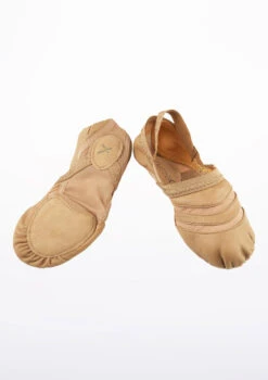 Capezio Freeform Split Sole Shoe -Dance Costume Store ff01 capezio freeform split sole shoe brown front 12429.1678927259