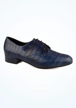 Freed Kelly Croc Effect Mens Ballroom Shoe - Blue