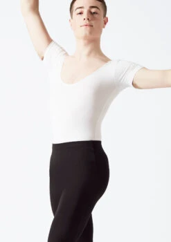 Freed RAD Mens Short Sleeve Thong Leotard -Dance Costume Store fraaron white front t 2 63172.1698806779