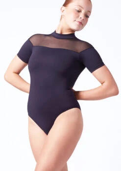 Intermezzo Cassandra Mesh Shoulder Leotard -Dance Costume Store it31163 black front t 45465.1698711793