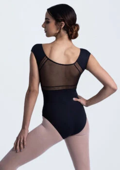 Intermezzo Cap Sleeve Ribbon Leotard -Dance Costume Store it31609 blk bmain 91354.1692920952