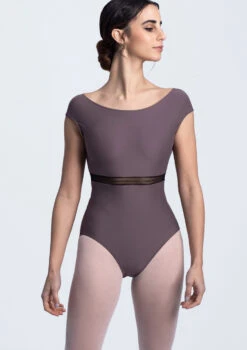 Intermezzo Cap Sleeve Ribbon Leotard -Dance Costume Store it31609 gry fmain t 02923.1698808414