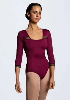 Intermezzo 3/4 Sleeve Ribbon Leotard -Dance Costume Store it31610 pur fmain 73471.1692920962
