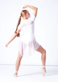 Intermezzo Carmen Asymmetrical Mesh Skirt -Dance Costume Store it7856 white back 34890.1697498617