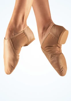 So Danca Split Sole Stretch Jazz Shoe - Tan -Dance Costume Store jze 45 so danca split sole stretch jazz shoe tan brown T 81930.1698810918