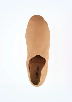 So Danca Split Sole Stretch Jazz Shoe - Tan -Dance Costume Store jze 45 so danca split sole stretch jazz shoe tan brown no2 83723.1678885802