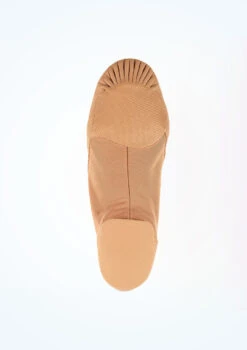 So Danca Split Sole Stretch Jazz Shoe - Tan -Dance Costume Store jze 45 so danca split sole stretch jazz shoe tan brown no3 56051.1678885801