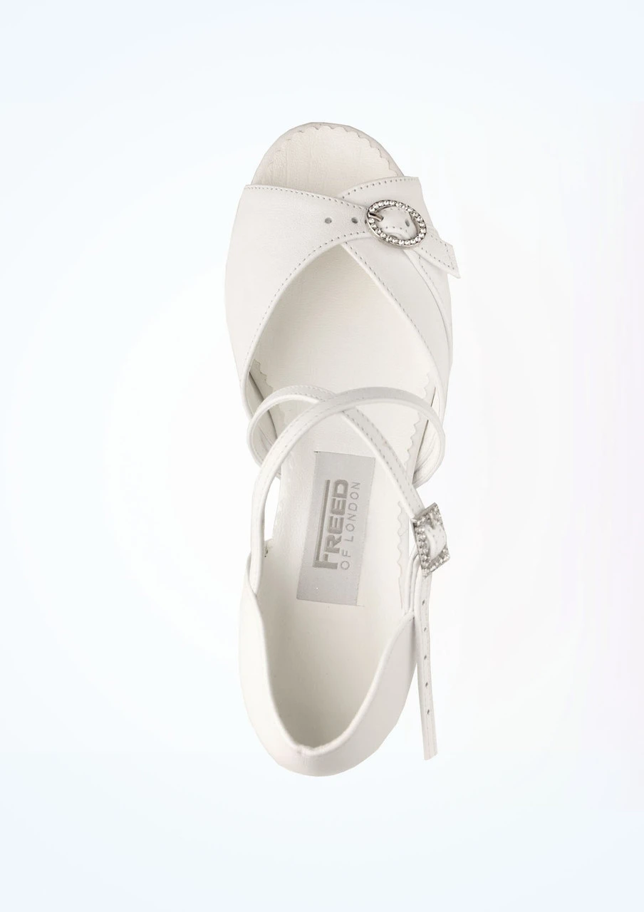 Freed Lyla Ballroom Shoe 1.5" - White 2 Freed Lyla Ballroom Shoe 1.5" - White - Image 2