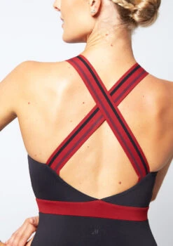 Move Dance Fearless Cross Back Leotard -Dance Costume Store mo l0614 move dance fearless cross back leotard black back no1 20849.1678884101