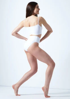 Move Dance Europa High Waisted Dance Briefs -Dance Costume Store mo r0021 move dance europa high waisted dance briefs white back 19576.1678884621