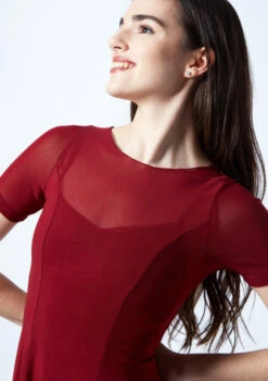 Move Dance Ceres Short Sleeve Lyrical Dress 10 Move Dance Ceres Short Sleeve Lyrical Dress -Dance Costume Store mo r0217 move dance ceres short sleeve lyrical dress red front no1 42893.1678884645