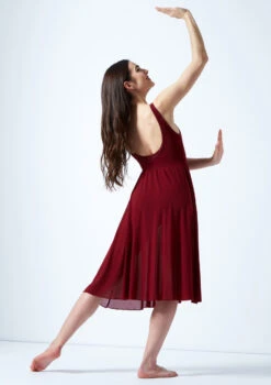 Move Dance Thalassa Cut Out Lyrical Dress -Dance Costume Store mo r0223 move dance thalassa cut out lyrical dress red back 66141.1678884664