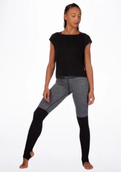 Move Dance Mesh Back Dance T Shirt -Dance Costume Store mo z0607 move mesh back dance t shirt black front 62759.1678884941