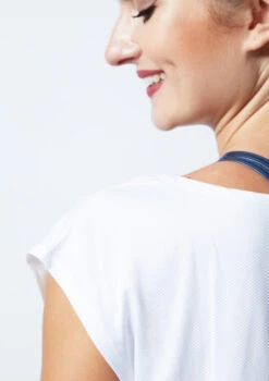 Move Dance Mesh Back Dance T Shirt -Dance Costume Store mo z0607 move mesh back dance t shirt white back 59007.1678884941