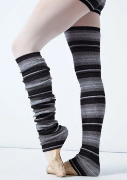 Move Dance Rosy Striped Knit Legwarmers -Dance Costume Store mo7011 gry main 1t 58364.1696981490