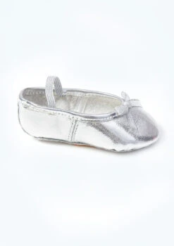 Move Dance Full Sole Leather Ballet Shoe - Silver -Dance Costume Store mob0020sil silver side t 30552.1692921180