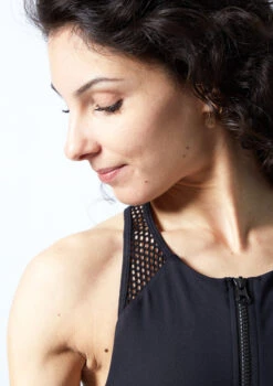 Move Dance Stefani Catsuit -Dance Costume Store moc0635 blk close up front 1 75171.1692921181