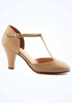 Move Dance Erika T-Bar Character Shoe 3" - Nude