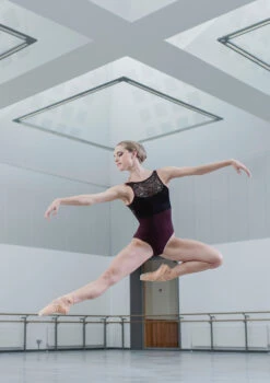 Move Dance Fara High Neck Lace Leotard -Dance Costume Store mol0621 fig front 13479.1678884154