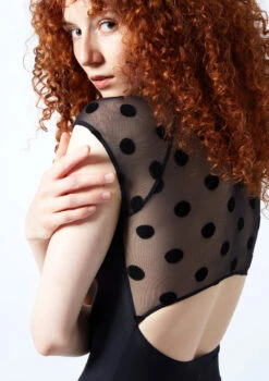 Move Dance Elena Zip Front Leotard -Dance Costume Store mol0655 black close up back 1 45780.1690548701