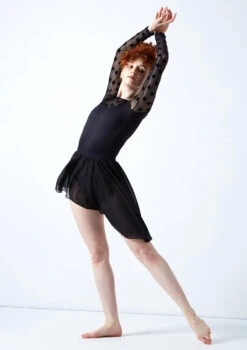 Move Dance Estelle Long Sleeve Leotard -Dance Costume Store mol0663 black front 5 94522.1678884292