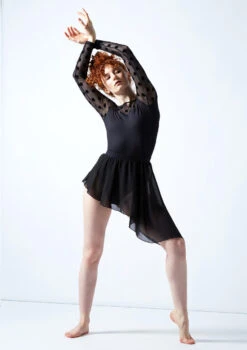 Move Dance Estelle Long Sleeve Leotard -Dance Costume Store mol0663 black front 6 22105.1678884291