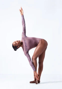 Move Dance Brizo Long Sleeve Leotard -Dance Costume Store mol0665 orchid pink front 2 38702.1683070094