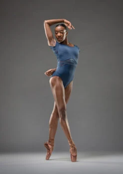 Move Dance Kalpana Cap Sleeve Leotard -Dance Costume Store mol0670 dark blue front 4 09189.1690548727